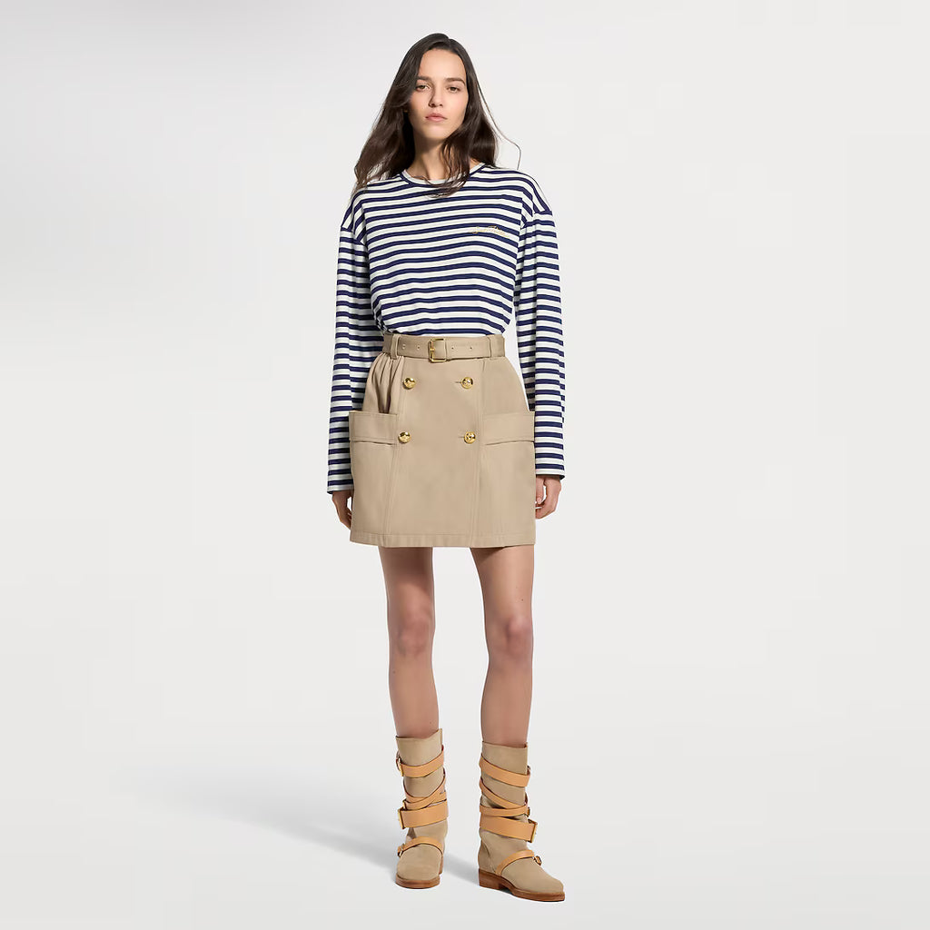 Striped Long-Sleeved Top RUNWAY DELUXE